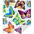 thumbnail image 3 of Butterfly Blanket Beautiful Butterfly Throw Blanket Ultra Soft Flannel Colorful Butterflies Blanket Gifts for Kids Adults 40X50, 3 of 6