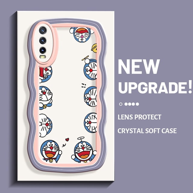 Funda para teléfono VIVO Y20 Y20i Y20S Y12s Y20 2021 Y11s Y12A Y20T Y20S M Y20S D funda para teléfono Doraemon HP funda blanda a prueba de golpes a prueba de golpes onda de borde colorida cámara de ga