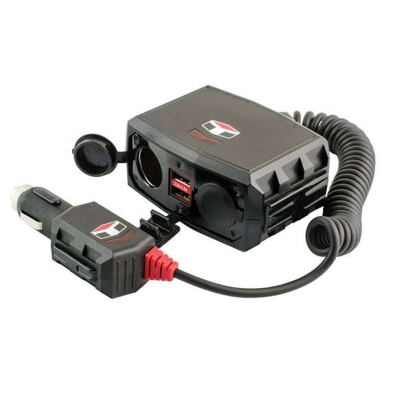 Tuff Tech 23380 12V-24V Dual Socket, Dual USB 2.8A Charger