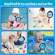 thumbnail image 5 of Baby bath water toy - Bath Toy , Fishing Floating Animals Squirts Toys Games Playing Set with Fishing net , Fish Net Game in Bathtub Bathroom Pool for Babies Toddlers and Kids (Blue), 5 of 5