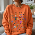 thumbnail image 4 of Christian Shirt, It Is Well With My Soul Floral Sweatshirt, Colorful Wildflower Faith Hoodie, Inspirational Religious Gift for Women, 4 of 9