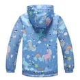 thumbnail image 2 of MGEOY Boys Girls Rain Jackets Lightweight Waterproof Hooded Cotton Raincoats Windbreakers for Kids, 2 of 7