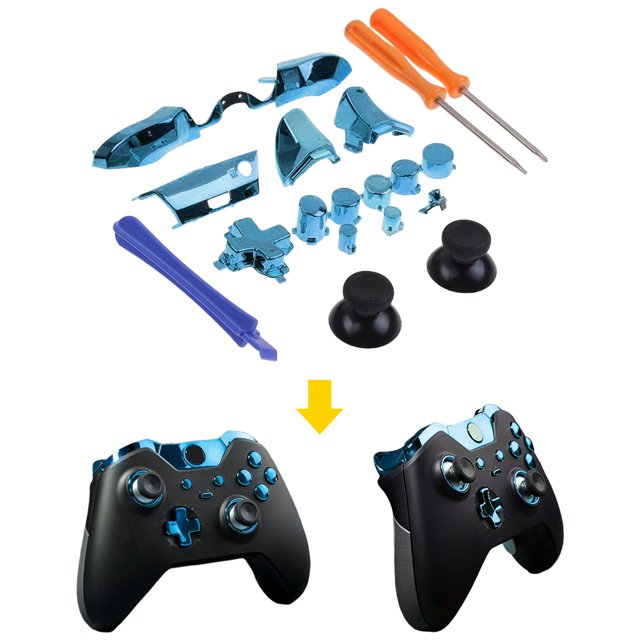 Botón disparador parachoques d-Pad LT RT Kit botones tapas Joystick destornillador disparadores sólidos para controlador Xbox One Elite