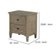 thumbnail image 5 of 2 Drawer Wooden Nightstand with Round Knobs Gray, 5 of 5