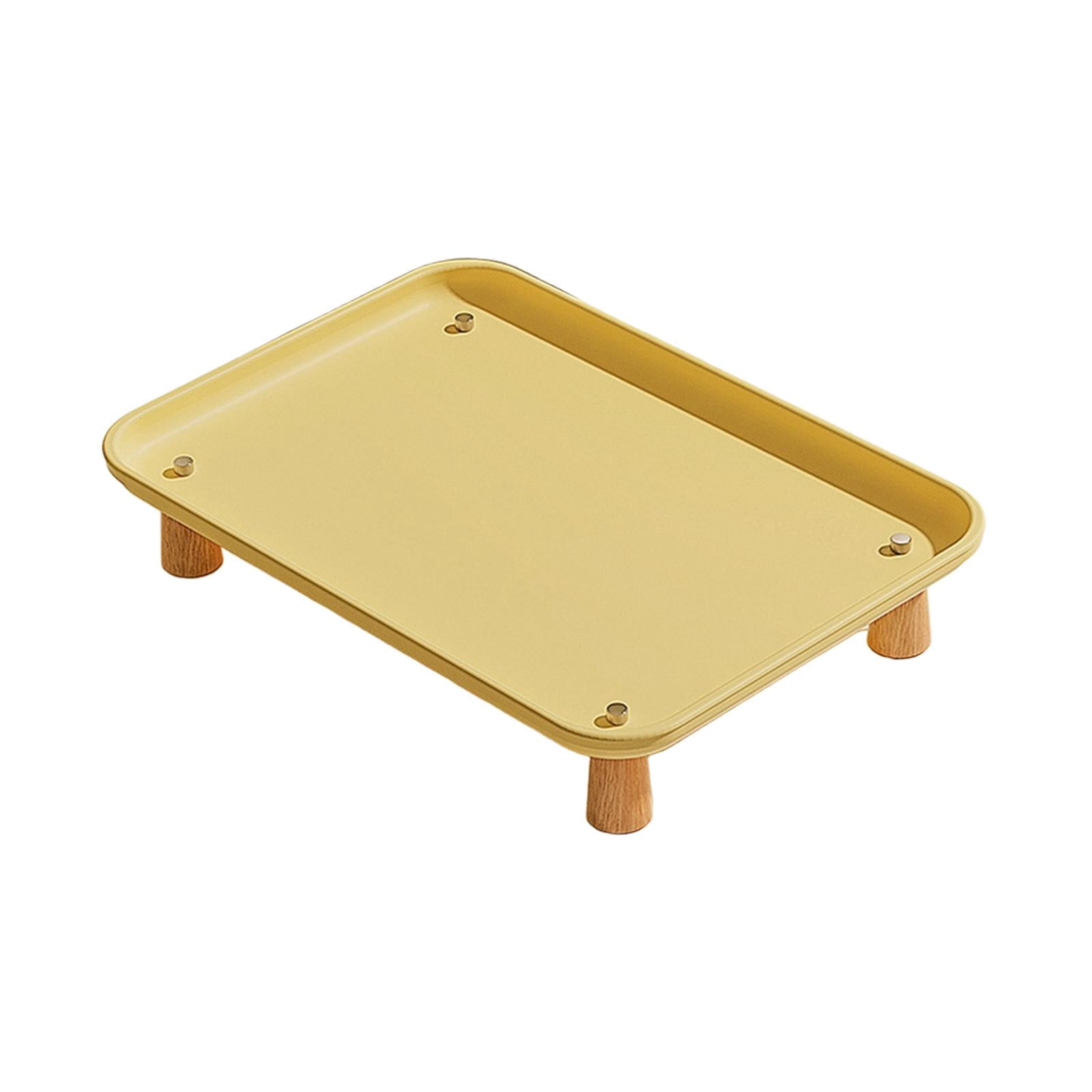 CarpNettore Cat Bowl Stand Elevated Holder Washable Protect Neck Raised Pet Feeder Stand Yellow