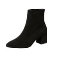 thumbnail image 3 of YOUYEDIAN Boots for Women Fall Winter Vintage Pointed Toe Casual Ankle Booties Block Heel Fashion Comfy Warm Shoes, 3 of 4