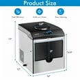 thumbnail image 3 of Costway 2-in-1 Stainless Steel Countertop Ice Maker Water Dispenser 48Lbs/24H w/ Scoop, 3 of 10