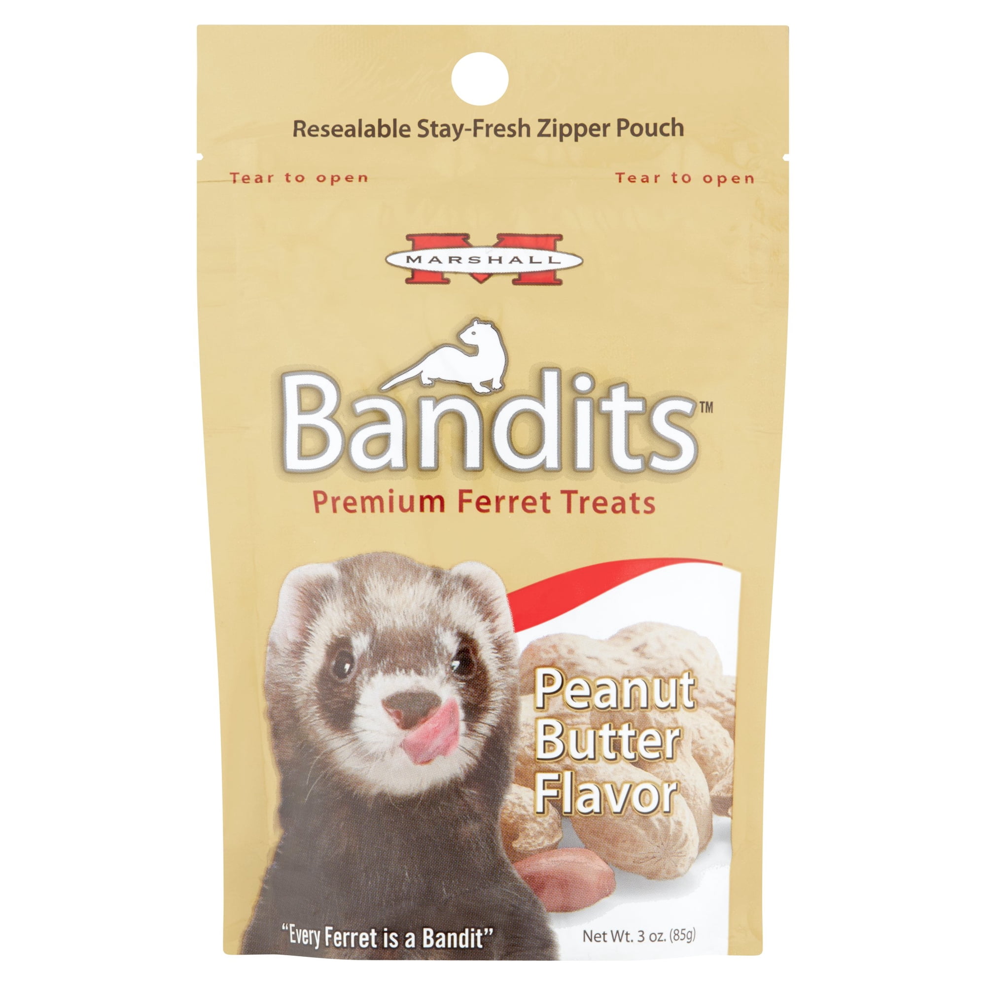 Marshall Bandits Premium Ferret Treats - Peanut Butter Flavor (3 oz)