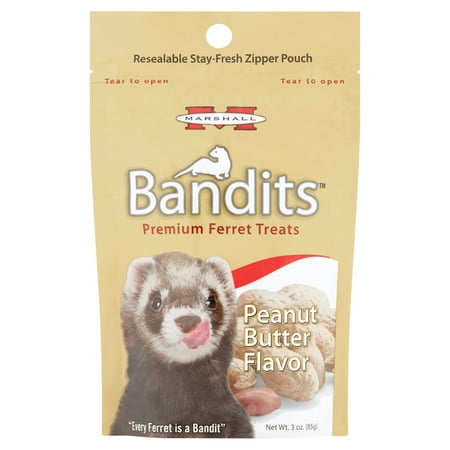 (2 Pack) Marshall Bandits Peanut Butter Flavor Premium Ferret Treats, 3