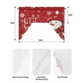 thumbnail image 6 of Snowman, Kitchen Curtains Swag Valance for Windows/Bathroom/Cafe, Red White Christmas Winter Snowflake Rod Pocket Drape Panel Swag Curtains Valance for Bedroom/Living Room 56"x36", 6 of 6