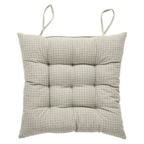 Fmbmuo Seat Cushion 15x15 Inch Fade Resistant Square Ties Seat Cushions, Minimalist 1Pcs 60%Cotton40%Linen (Gray)