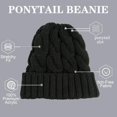 thumbnail image 2 of GFDYREE Tuque pour Queue de Cheval pour Femmes avec Bouton pour Masque, Tuque Chignon Haute et Décoiffée avec Trou pour Queue de Cheval, 2 of 7