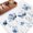 Blue White, variant on Round Rugs 3.3Ft, Teal Spring Floral Round Area Rug Washable Indoor Throw Carpet, Watercolor Botanical Summer Flower Soft Non Slip Circle Rug for Laundry Room Patio Home Decor Aesthetic