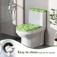 thumbnail image 4 of HELLHERO Clover Musical Pattern Stretch Universal Round Toilet Lid Dust Cover, Polyester Fabric, Washable and Reusable Toilet Covers Set, Elastic Bottom, 4 of 8