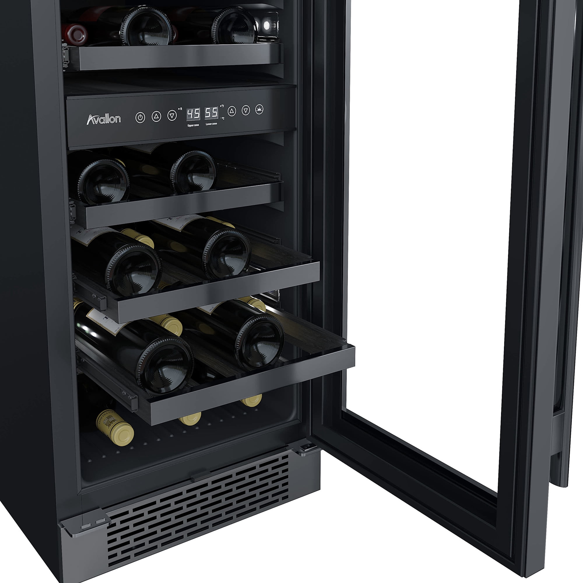 Avallon Awc152dzrh 15" Wide 23 Bottle Capacity Dual Zone Wine Cooler - Stainless Steel