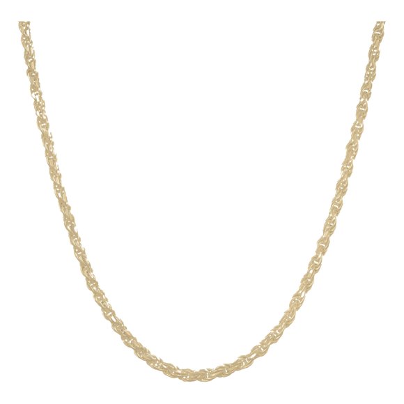 Cadena Italiana Torsal De 10k, 60cm De Largo, Calibre 2.1 Mm