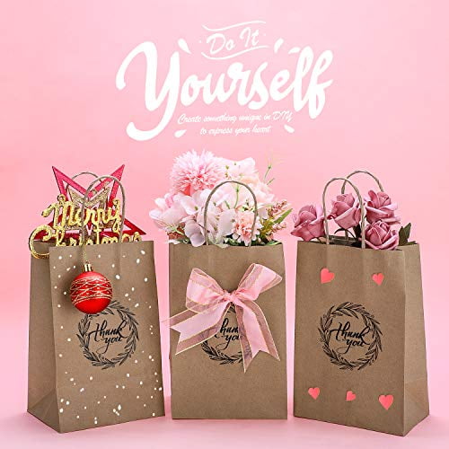 Gssusa 100pcs Brown Gift Bags 5 25x3 75x8 Small Thank You Paper Bags Bulk With Handle No Bow Or Ribbon Brown Kraft Paper Bags Party Bags Shopping Bags For Wedding Merchandise For Customers Walmart Com Walmart Com