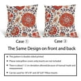 thumbnail image 6 of Red Purple Floral Pillow Covers 20x20 Inch Set of 2 Vintage Flower Outdoor Decorative Throw Pillow Covers Rustic Farmhouse Pillowcases Cotton Linen Cushion Covers for Couch Bedroom Sofa Chair Decor, 6 of 6