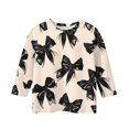 thumbnail image 4 of Grblisyd Girls Casual 3/4 Sleeve T Shirts Kids Floral Print Crewneck Tops Fashion Tees, 4 of 4