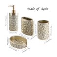 thumbnail image 2 of Set de accesorios de baño Hymmah Golden Design, 4 piezas, 2 of 7
