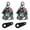Heart with Pink Rose, variant on 【2Pack】Motorcycle Bells for Biker Good Luck Riding Bells with Hanger Motorcycle Accessory or Keychain for Luck