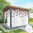 thumbnail image 6 of Outdoor Curtains for Patio Waterproof, 4th of July Outdoor Privacy Panels Grommet, Red Blue Floral Independence Day Stars Butterflies Blackout Outside Curtains for Porch/Cabana 54"x84", 1 Panel, 6 of 8