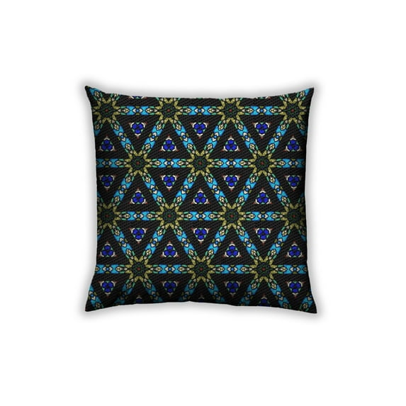 Ahgly Company Outdoor Square Patterned Throw Pillow, 18 inch by 18 inch