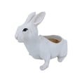 thumbnail image 1 of Macetero de animales, florero de con orificio de drenaje, maceta de conejo para balcón Blanco, 1 of 8