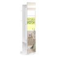 thumbnail image 7 of Hassch Full Length Mirror Jewelry Cabinet 360° Rotatable, Standing Mirror With Jewelry Storage Shelves, Jewelry Organizer with Coat Rack, White, 7 of 7