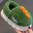 thumbnail image 5 of Otqutp Cute Dinosaur Slippers for Boys Girls Kids Fuzzy House Shoes with Soft Anti-Slip Sole Boys Girls Cotton Cozy Slipper, 5 of 8