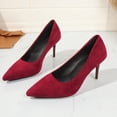 thumbnail image 6 of Miluxas Pointed Toe Pumps for Women, Closed Toe Stiletto High Heels, Comfortable Work office Dress Shoes, Classic Pumps for Wedding, Party Red 9(42), 6 of 9