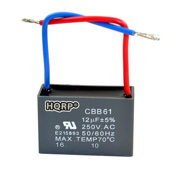 HQRP Ceiling Fan Capacitor CBB61 12uf 2-Wire