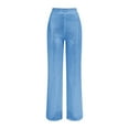 thumbnail image 3 of Women's High Waisted Sequin Loose Drape Wide Leg Pants Fashion Casual Flared Pants BU2, 3 of 5