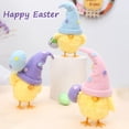 thumbnail image 5 of Easter Chick Figurine Ornament With Festive Hat And Basket In Yellow Fabric For Holiday Home Decor, 5 of 7