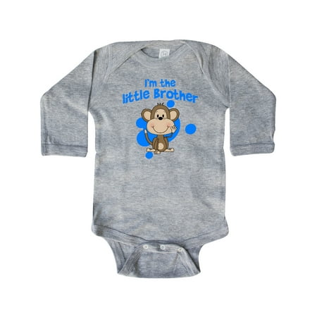 

Inktastic I m The Little Brother-monkey Gift Baby Boy or Baby Girl Long Sleeve Bodysuit