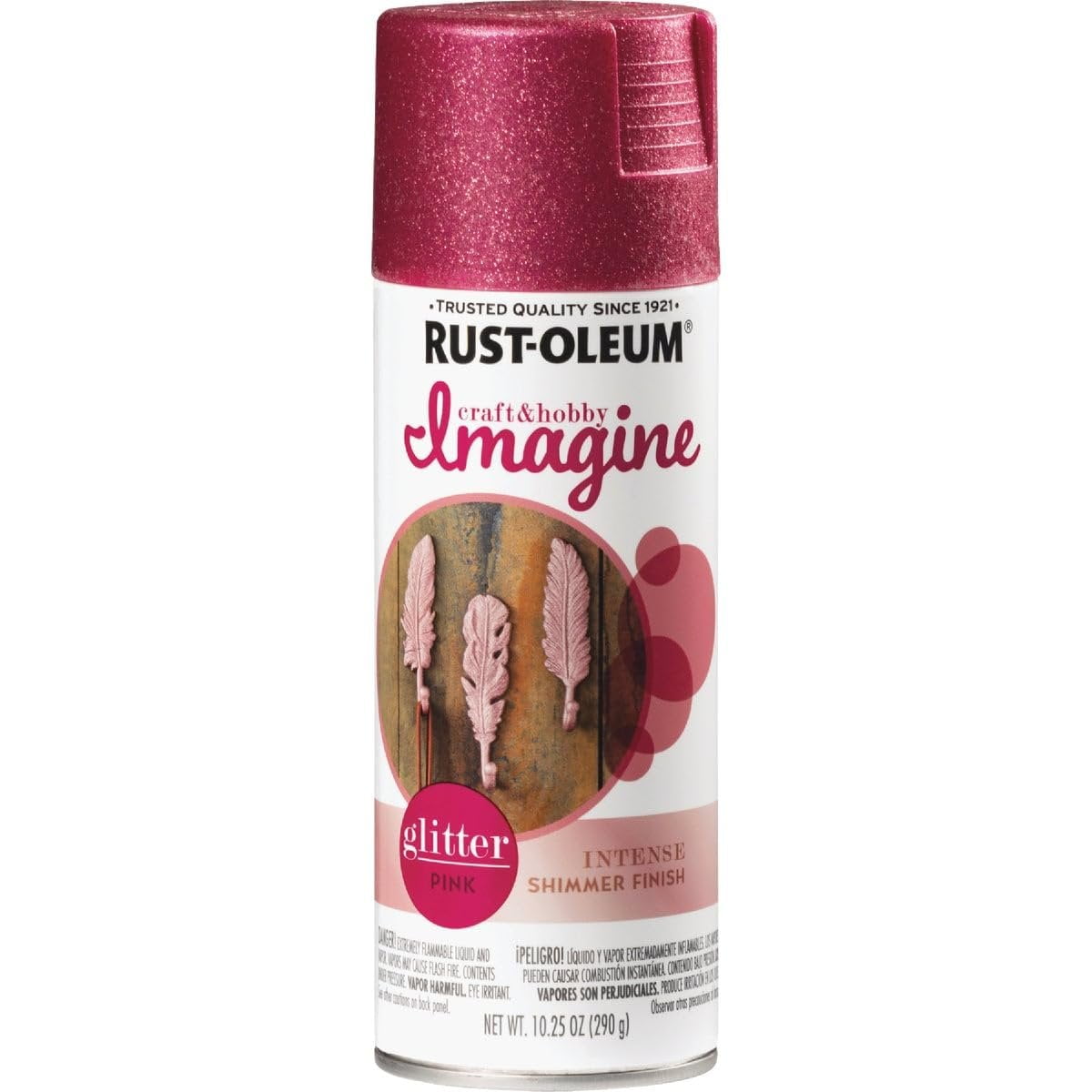 Rust-Oleum Imagine Craft & Hobby Glitter Spray Paint Glitter Pink, 10.25 oz.