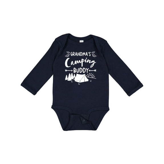 Inktastic Grandmas Camping Buddy Boys or Girls Long Sleeve Baby Bodysuit