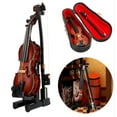 thumbnail image 1 of LNGOOR Mini Violin With Case Music Instrument Gift Wooden Mode Collection Tiny Violin  8 CM, 1 of 1