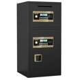 thumbnail image 3 of Lisonu 6.0 Cu. Ft. Digital Security Safe, Large Double-Door Steel Safe Box with Deposit Slot, Dual Alarm, and Included Fireproof Bag for Home & Office, Black, 3 of 16