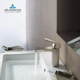 thumbnail image 2 of Blossom Brushed Nickel Bathroom Faucet | Single Handle | High Arc | Pop-Up Drain | Modern Solid Brass Construction, 2 of 6