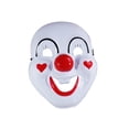 thumbnail image 1 of Máscara de payaso Happy Smiling de PVC de cara completa con nariz roja para adultos/adolescentes, 1 of 2