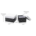 thumbnail image 3 of S/2 Square Nesting Boxes White & Black Diamond - Set of 6, 3 of 4