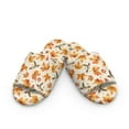 thumbnail image 2 of FUIALDOLG Maple Leaves Hummingbirds Print Open Toe House Slippers for Women Men Fall Soft Cotton Indoor Slippers Comfortable Slip On Bedroom Shoes, Size 6-7, 2 of 7