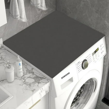 

Nvzi washing machine dryer dust mat used for top creative washing machine dust mat quick drying water absorbing mat kitchen laundry room top protective mat (Black 23.6*19.7in)