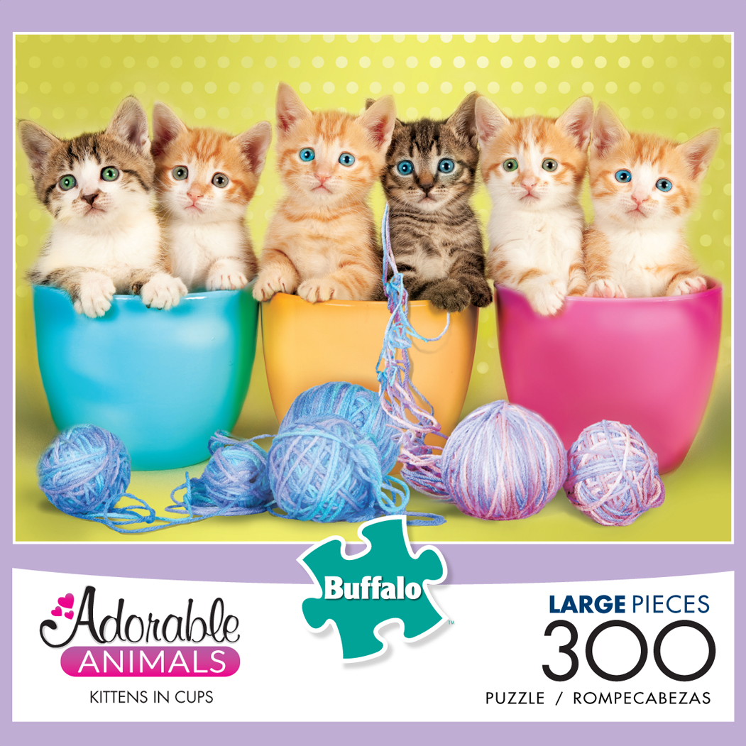 Buffalo Games Adorable Animals Series Kittens in Cups 300-Large