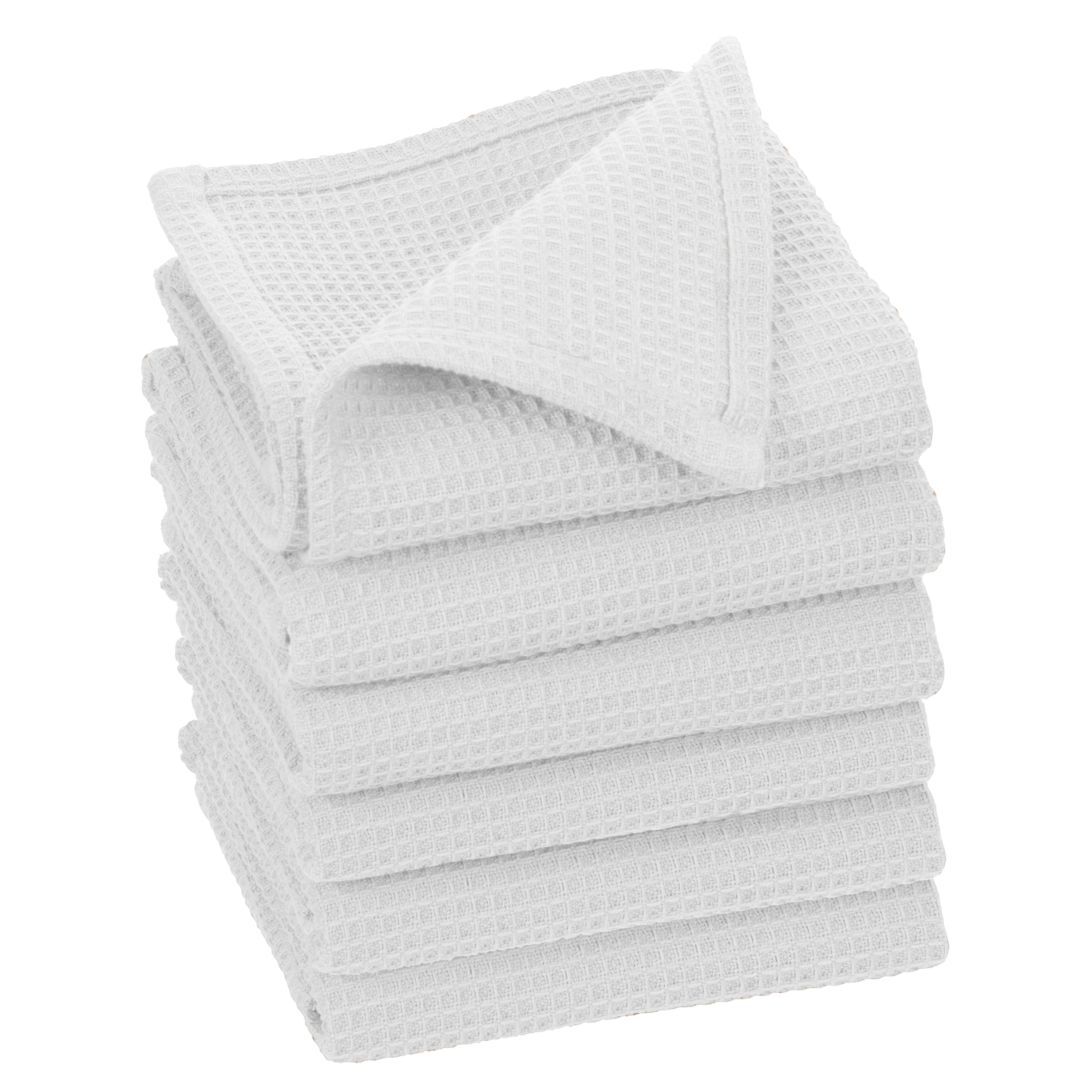 Fabstyles Broadway Waffle 6 Piece Dishcloth Set 100% Cotton, 12" X 12"