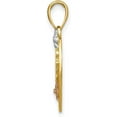 thumbnail image 2 of Solid Gold 10k Two-tone w/White Rhodium #1 DAUGHTER Heart Charm - 25.05mm, 2 of 6