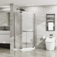thumbnail image 6 of Resenkos Neo-Angle Frameless Shower Door 36 in. D x 36 in. W x 72 in. H Corner Shower Enclosure With Clear SGCC Tempered Glass Pivot Shower Door In Chrome Finish, 6 of 6