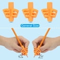 thumbnail image 4 of Uxcell 8Pcs 3 Fingers Handwriting Pencil Grippers, Pink, Light Blue, Green, Orange, 4 of 6
