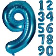 thumbnail image 1 of 40 Inch Blue Numbers 0-9 Birthday Party Decorations Helium Foil Mylar Number Balloon Digital 9, 1 of 4